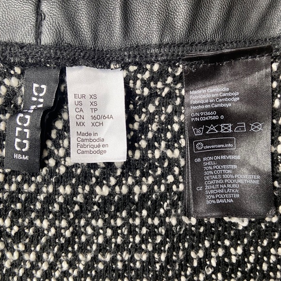 Faux leather and knit mini. - Picture 3 of 5